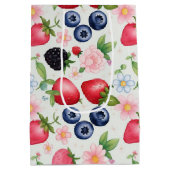 Berry Strawberry bloemen Verjaardagsfeestje voor h Medium Cadeauzakje (Achterkant)