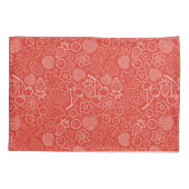 Berry Strawberry Cherry White Hand drawn Modern. Kussensloop (Achterkant)