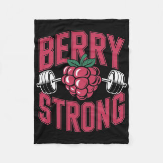 Berry Strong - Fitness Krachttraining Bodybuilding Fleece Deken