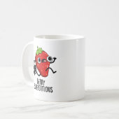 Berry Superstious Funny Fruit Pun Koffiemok (Voorkant links)