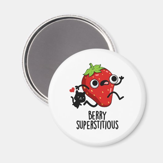 Berry Superstious Funny Fruit Pun Magneet (Voorkant / Achterkant)