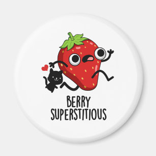 Berry Superstious Funny Fruit Pun Magneet