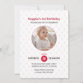 Berry Sweet 1e verjaardag uitnodiging (Achterkant)