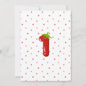 Berry Sweet 1e verjaardagsfeest uitnodiging (Achterkant)