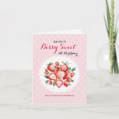 Berry Sweet 1er Anniversaire plié Invitation (Devant)