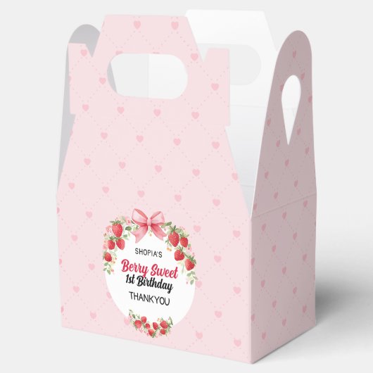 Berry Sweet 1st Birthday Bedankdoosjes (Geopend)