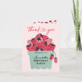 Berry Sweet 1st Birthday Bedankkaart (Voorkant)