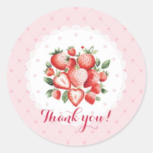 Berry Sweet 1st Birthday Ronde Sticker