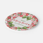 Berry Sweet 2nd Birthday Strawberry Party  Papieren Bordje (Gekanteld)