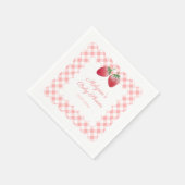 Berry Sweet Aardbeien Thema Baby shower Party Servet (Hoek)