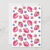 Berry Sweet Anniversaire Invitation Thème fraise (Dos)