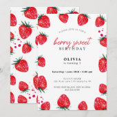 Berry Sweet Anniversaire Printemps Été Invitation (Devant / Derrière)