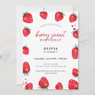 Berry Sweet Anniversaire Printemps Été Invitation