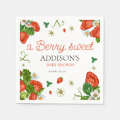 Berry Sweet Baby Aardbeien Baby shower Servet (Voorkant)