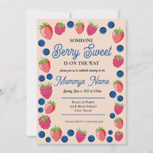 Berry Sweet Baby Invitation