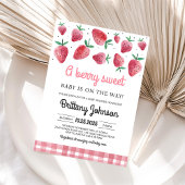 Berry Sweet Baby On The Way Girl Baby shower Kaart
