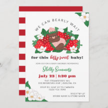 Berry Sweet Baby Pink Strawberry Girl Baby shower