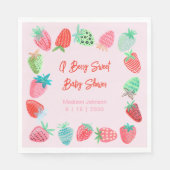 Berry Sweet Baby shower Aardbei Servet (Voorkant)