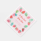 Berry Sweet Baby shower Aardbei Servet (Hoek)