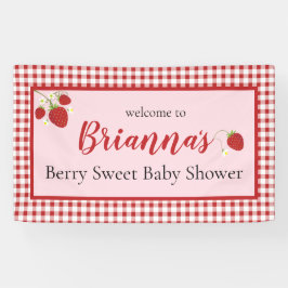 Berry Sweet Baby shower Banner | Roze en rood