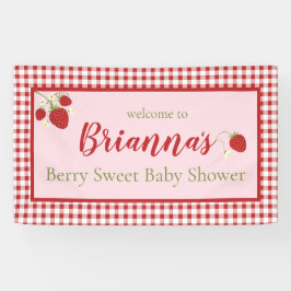 Berry Sweet Baby shower Banner | Roze en rood