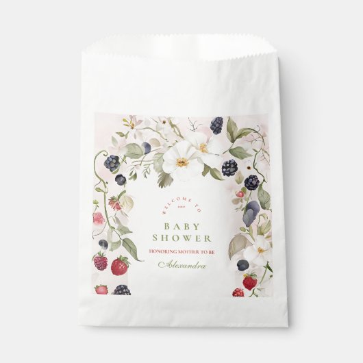 Berry Sweet Baby shower Bedankzakje (Voorkant)