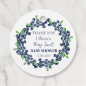Berry Sweet Baby shower Blueberry Baby Meisje Jong Bedankjes Labels (Achterkant)