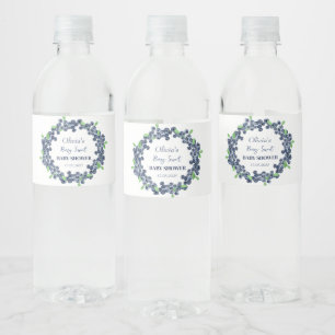 Berry Sweet Baby shower Blueberry Baby Meisje Jong Waterfles Etiket