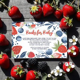 Berry Sweet Baby shower boeken voor Baby Informatiekaartje