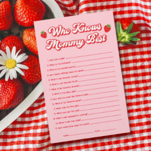 Berry Sweet Baby shower Game Wie kent mama het bes