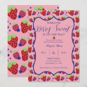 Berry Sweet Baby shower Invitation (Devant / Derrière)