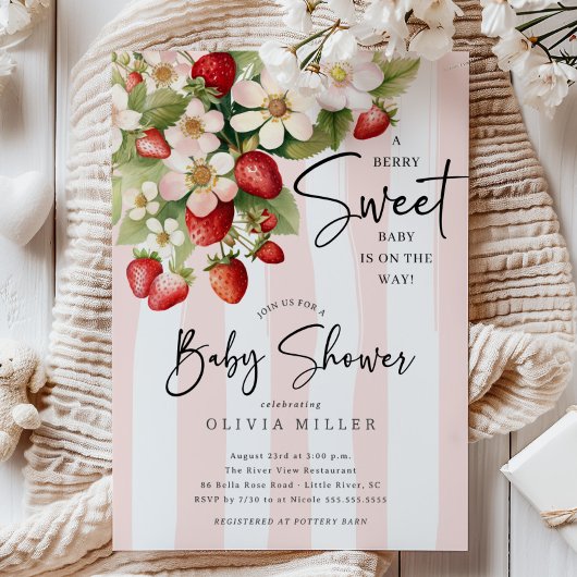 Berry Sweet Baby shower Invitation