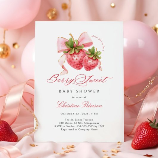Berry Sweet Baby shower Invitation
