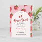 Berry Sweet Baby shower Invitation (Debout devant)