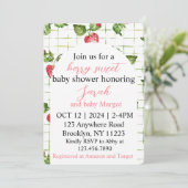 Berry Sweet Baby shower Invitation (Debout devant)