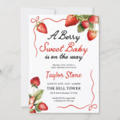 Berry Sweet Baby shower Invitation avec photo (Devant)