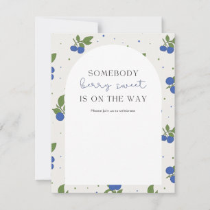 Berry Sweet baby shower Invitation Feestdagenkaart