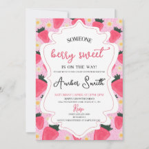 Berry Sweet Baby shower Invitation