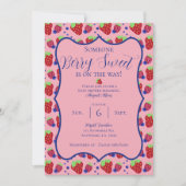 Berry Sweet Baby shower Invitation Save The Date (Voorkant)