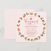 Berry Sweet Baby shower Kaart (Voorkant / Achterkant)