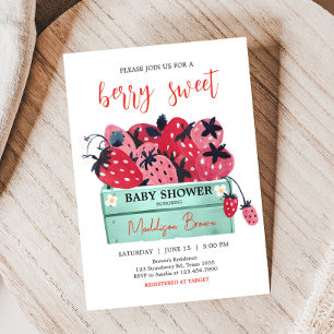 Berry Sweet Baby shower Kaart