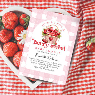 Berry Sweet Baby shower Kaart
