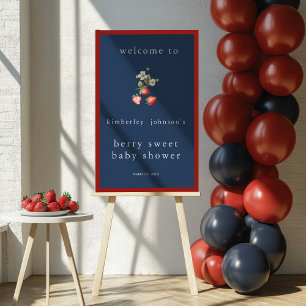 Berry Sweet Baby shower Marine Affiche de bienvenu