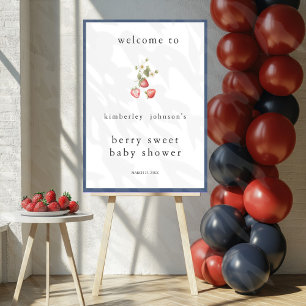 Berry Sweet Baby shower Marine Affiche de bienvenu