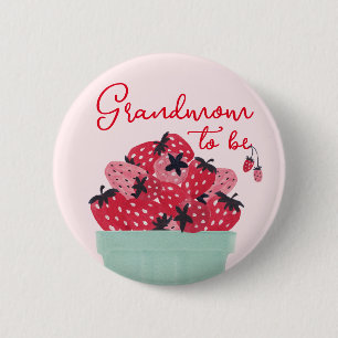 Berry Sweet Baby shower Oma Button