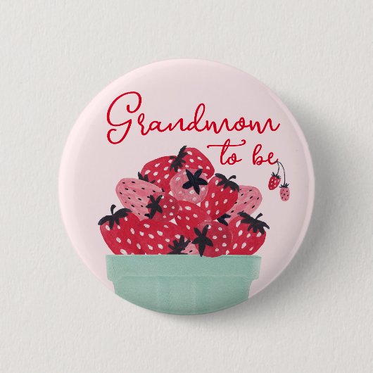 Berry Sweet Baby shower Oma Button (Voorkant)