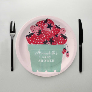 Berry Sweet Baby shower Paper Borden aardbei Papieren Bordje