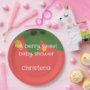 Berry Sweet Baby Shower Papieren Bordje