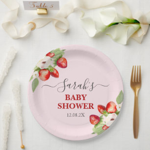 Berry Sweet Baby shower Papieren Bordje