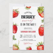 Berry Sweet Baby shower Party Invitation (Devant)